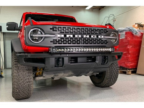 Wire light bar per light manufacturer's instructions.