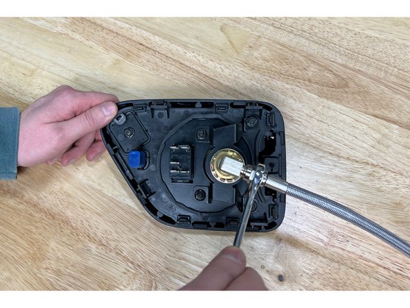 Attach the Stainless Steel Pressure Hose to the installed NPT fitting on the Bulkhead Bracket Assembly.