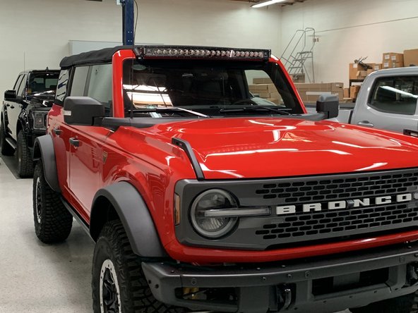 Wire light bar per light manufacturer's instructions.