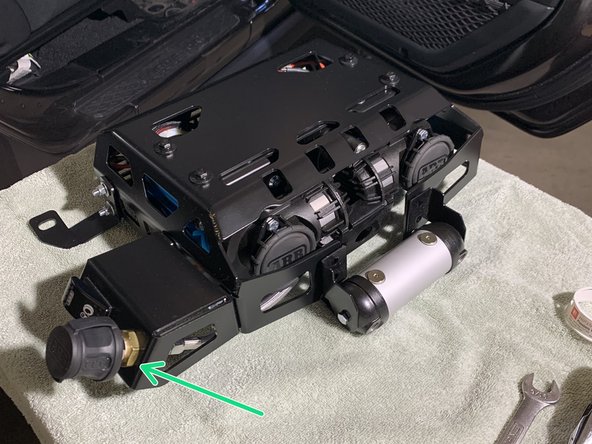 If you will be installing the ARB Manifold for air lockers or other accessories, it can be mounted at this time.