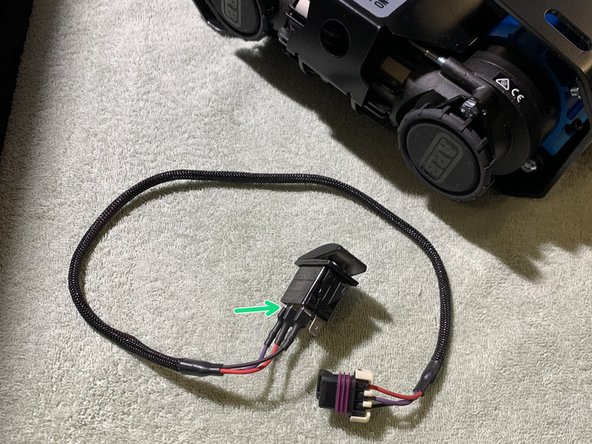 Plug the wires into the back of the ARB compressor switch. The BLACK wire goes to the top terminal, the RED wire goes to the center terminal and the PURPLE wire goes to the lower terminal.