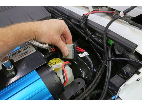 Plug the large plug into its mate on the ARB twin compressor.