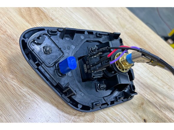Plug the wires from the Grimm OffRoad supplied switch wire harness into the back of the ARB compressor switch. The BLACK wire goes to the top terminal, the RED wire goes to the center terminal and the PURPLE wire goes to the lower terminal.