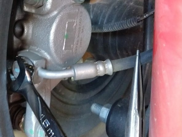 Be prepared to catch and clean up brake fluid.