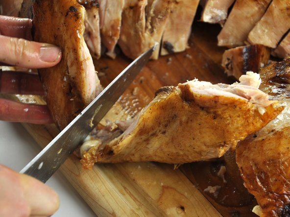 Cut the remaining wing section at the elbow.