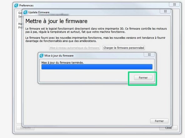 Récupérez le fichier &quot;CR10S_PRO_TOUCHMI.hex&quot; de l'archive Marlin 1.1.9 CR10S_PRO (+screen firmware).Cliquez sur &quot;Charger le firmware personnalisé&quot;.