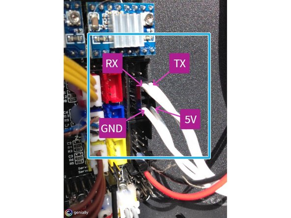 Replacer le connecteur sur la broche EXP1 suivant le plan fourni.