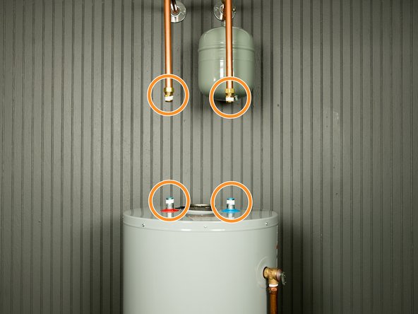 Use pipe joint compound or plumber's tape on the threaded connections only.