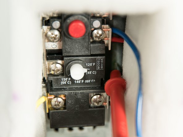 If the lower heating element is not shorted, perform this test on the upper heating element.