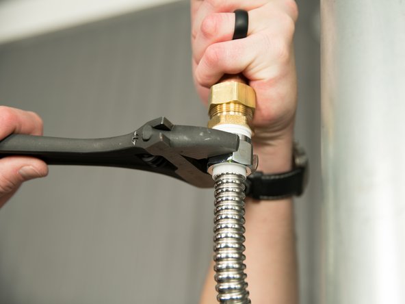 Replace the threaded connection and re-tighten.