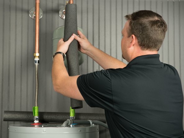 Insulating the hot water pipe can increase energy efficiency.