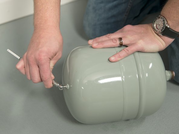 When taken from the box, the air pressure in the expansion tanks will likely be lower than your home's water pressure.