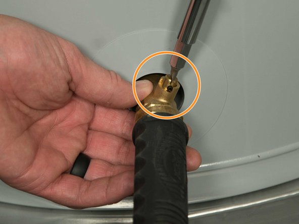 Let the water heater drain completely.