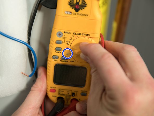 Set the multimeter to read resistance (200 Ohm range or lower, depending on the type of meter you have).