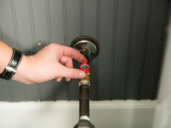 Turn the main gas supply valve OFF.