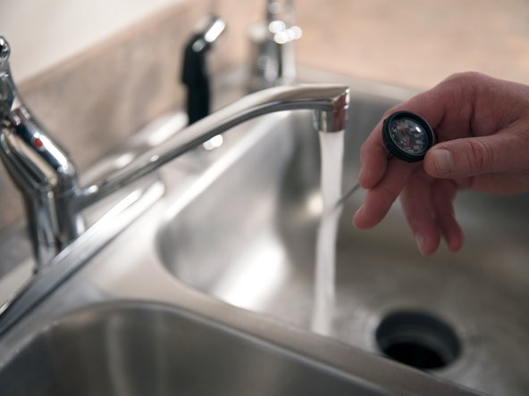 Check water temperature at several points of use in your home (for example, bathtub faucet, shower, or lavatory sink).