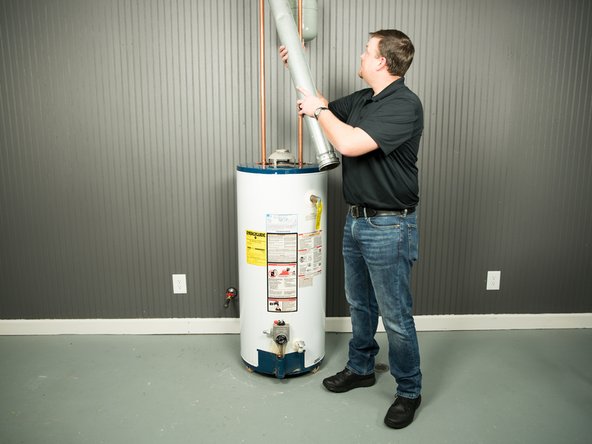 You may need to support the vent pipe until the new water heater is in place.