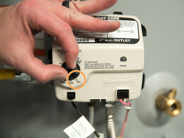 Locate the control knob and turn it to the OFF position.