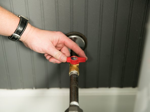 Turn the main gas supply valve OFF.