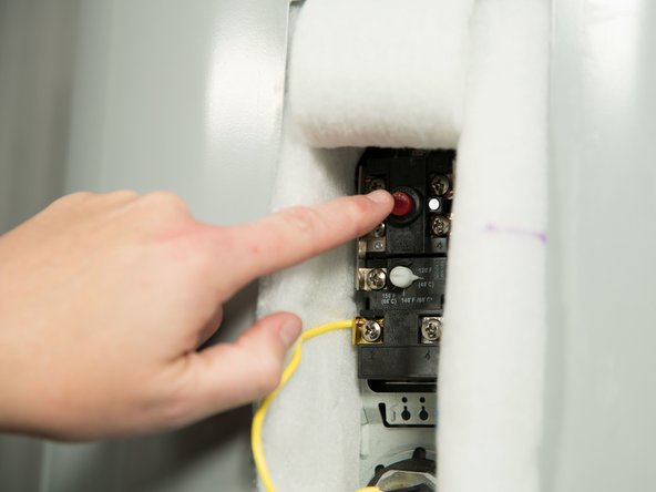 To check the ECO, press the red ECO reset button.