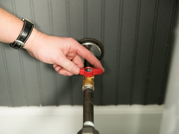 Turn the gas supply valve OFF.