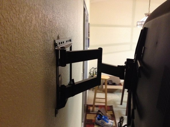 Hopefully it is level and you secured it to two studs.