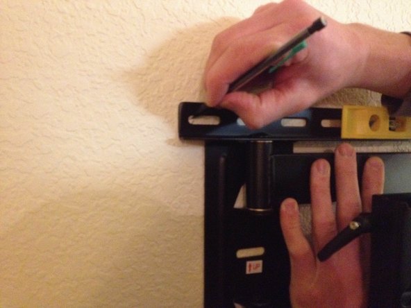 A stud finder may be used to locate the studs. Stud finders are not always accurate.