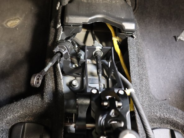 Install the Hybrid Racing shifter using the supplied mounting hardware.