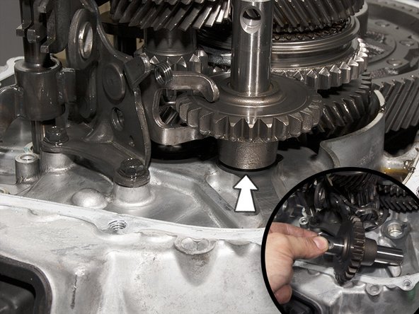 Remove the reverse gear idler and reverse gear shaft. 