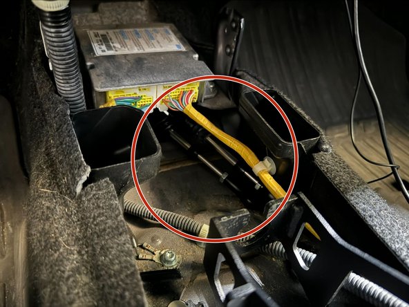 Once cables are inside cabin, move to interior to pull through.