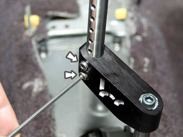 To adjust the knob's height remove  the two M4 bolts using a 3mm allen wrench.