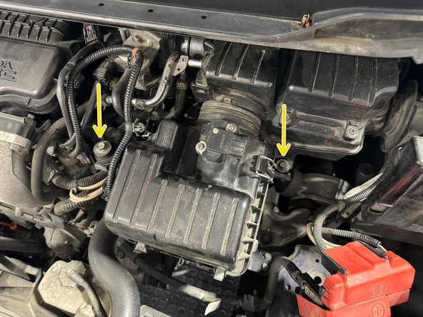 Using 10mm Socket, remove the x2 intake box mount bolts