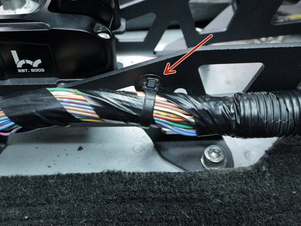 Use the retaining clip to hold them in place.