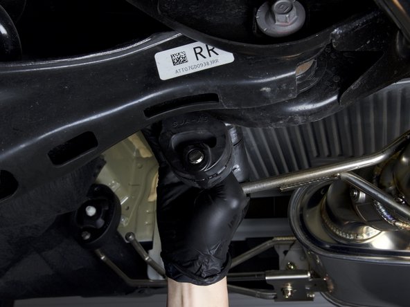 Using the OEM hangers, install the rear HR exhaust section.