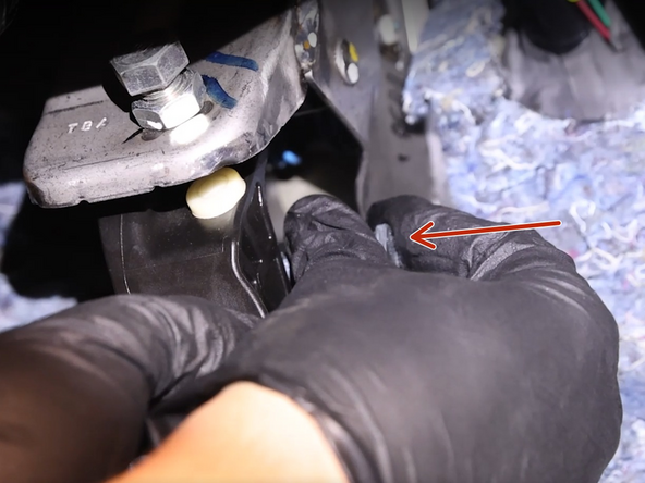 Install the greased clevis and then reinstall the OEM retaining clip.