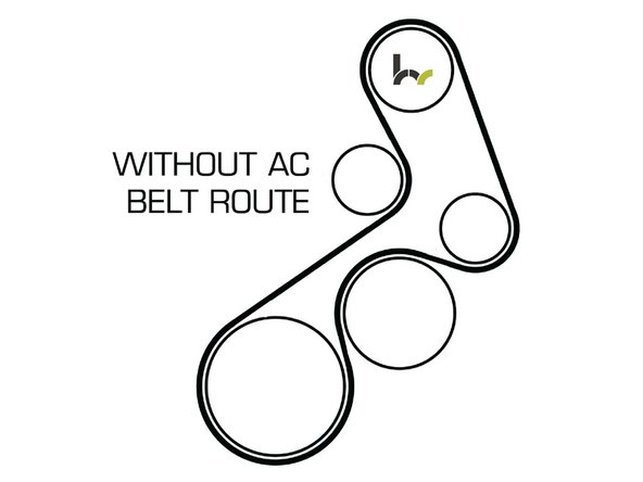If you plan to use AC, you must install the AC compressor and then follow the chart on our website to determine which belt size we suggest.