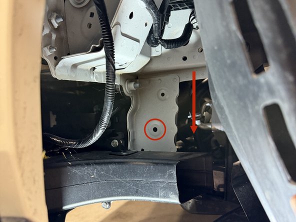 This is the hole for the mounting of the lower air inlet.