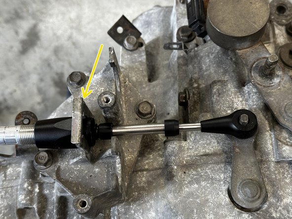 Slide the end link onto the gear selector.