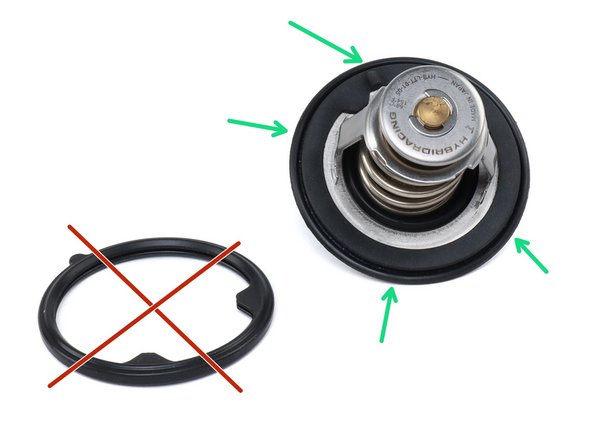 You MUST use the other gasket that is supplied in the package. This gasket is thicker and goes on one specific way. View step 2.