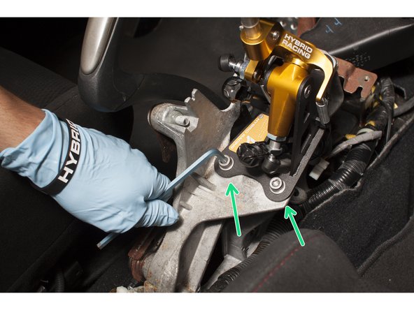 With a 6mm allen wrench install the (3) M8 bolts and washers provided with the shifter.