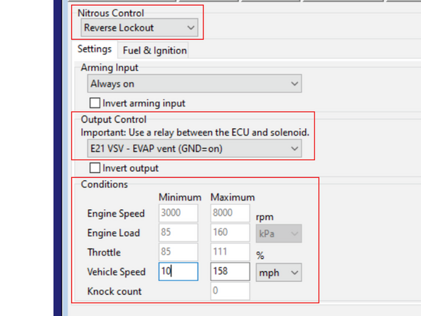 Make sure you have the most recent Hondata software version. Update your calibration and software before changing the output.