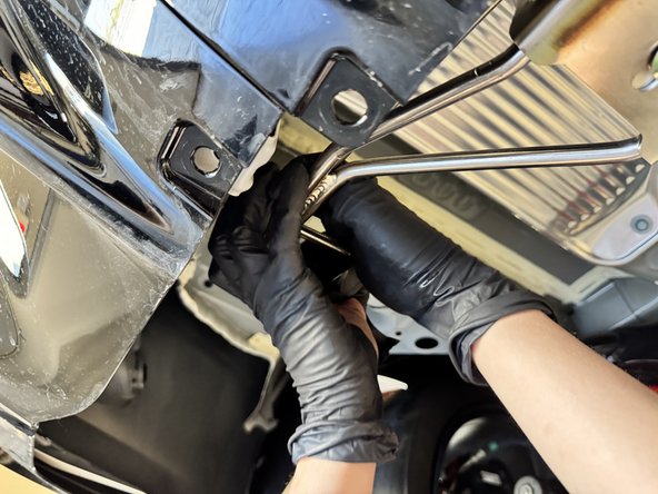 Using the OEM hangers, install the rear HR exhaust section.