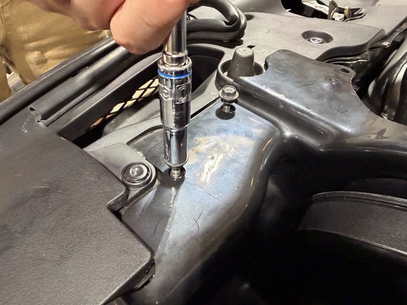 Bolt the airbox down at the factory mounting points. The factory spec for these bolts is 10 N-m (7 lb-ft).