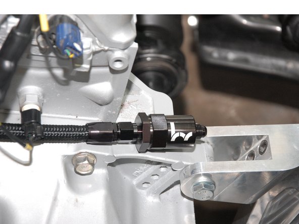 Connect the fuel filter to the end of Line (A.)