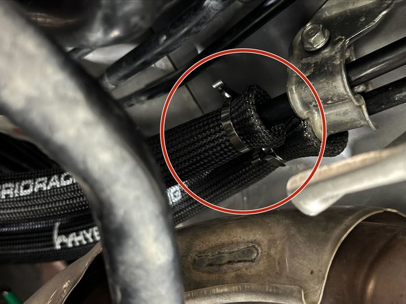 Use the supplied Stainless steel ties to pinch heat sleeve only shifter cables.