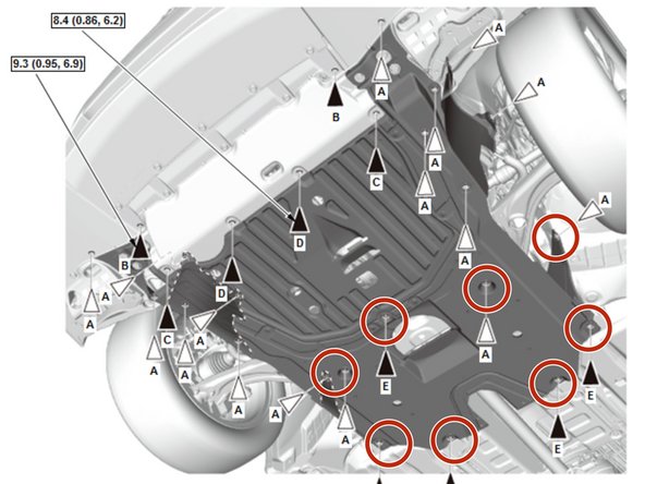 You must remove a section of the under panel to access the bottom section of the shifter cables.