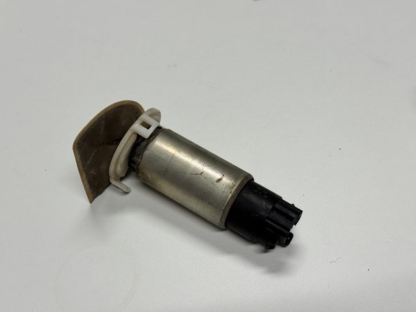 Unclip them and slide the entire fuel pump motor out of the case.