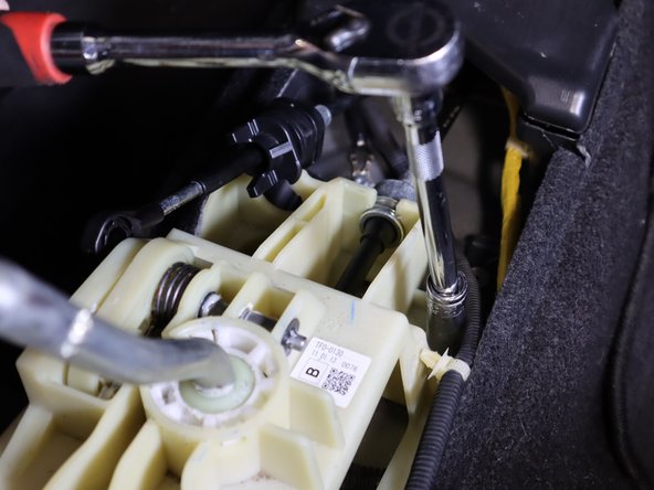 Remove the last shifter mounting bolt.