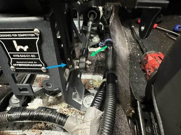 To fine tune the shifter’s left-right gate, move the stud to Setting 1 for a wider, more relaxed side-to-side sweep or to Setting 2 for the shortest, most precise throw (this adjustment does not affect the separate front-back throw).