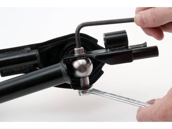 Be sure to insert the supplied spacer so it is on the Right Hand side of the linkage. This is a pivot offset spacer and must be used with all weighted linkages.